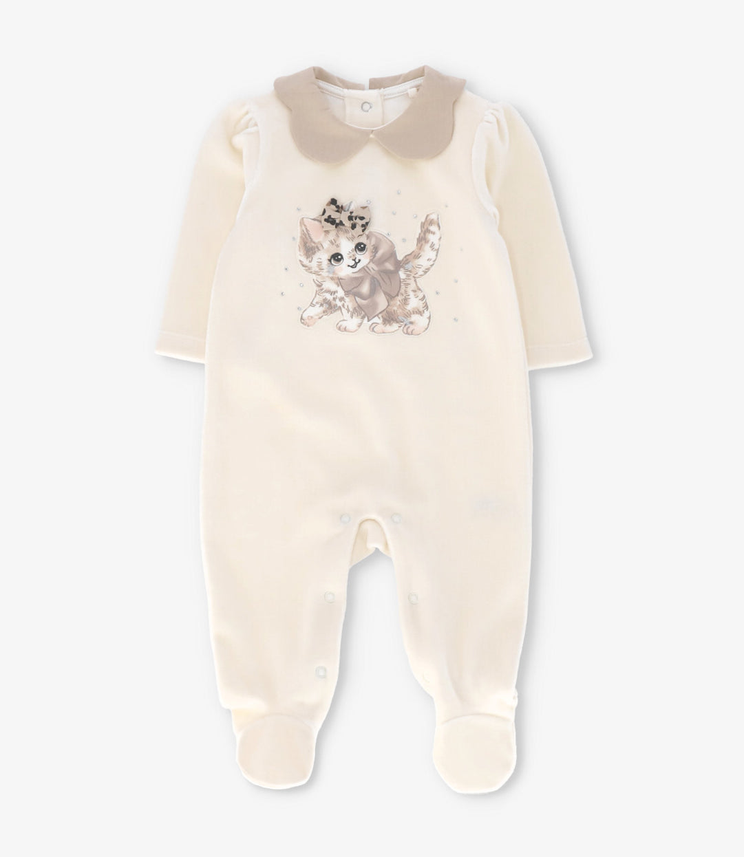 Enterito recien nacida con gatito 0 meses / Beige