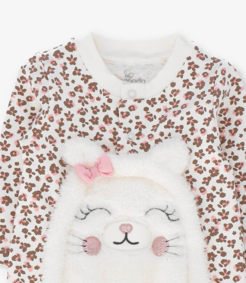 Enterito recien nacida animal print 0 meses / Rosado