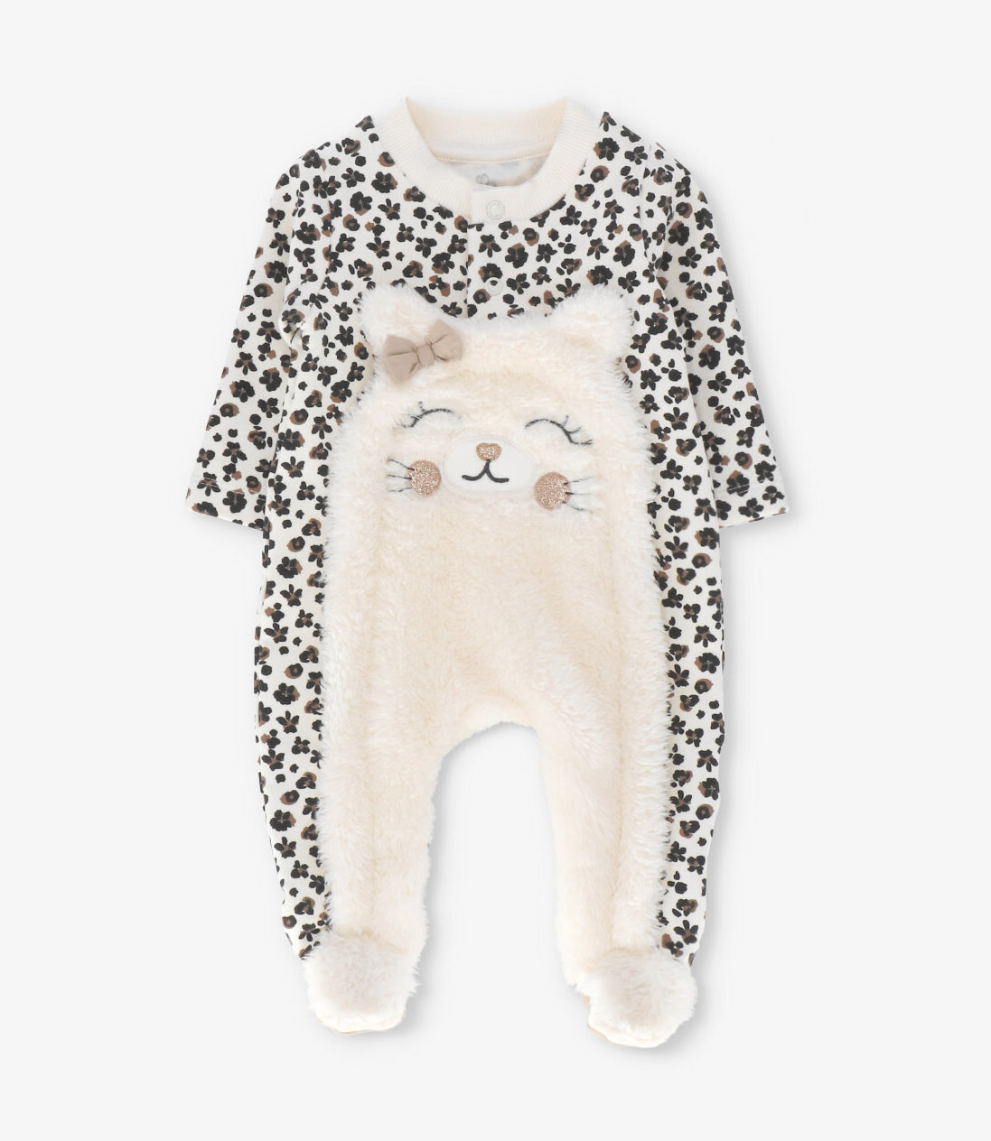 Enterito recien nacida animal print 0 meses / Negro