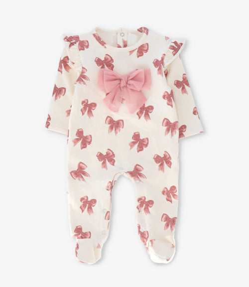 Enterito recién nacida con lazos 0 meses / Palo Rosa