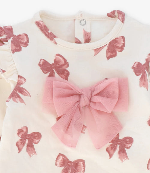 Enterito recién nacida con lazos 0 meses / Palo Rosa