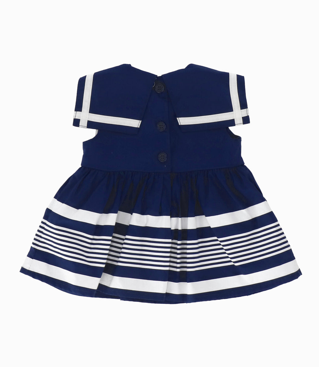 Conjunto Recién Nacida Rayado 0 meses / Azul Marino