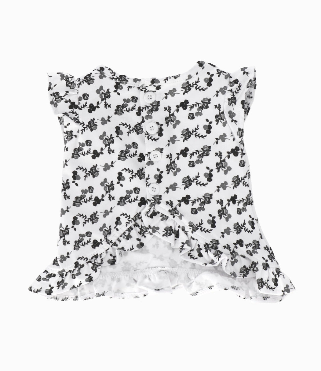 Conjunto Recién Nacida De Polera Y Calzas 0 meses / Negro