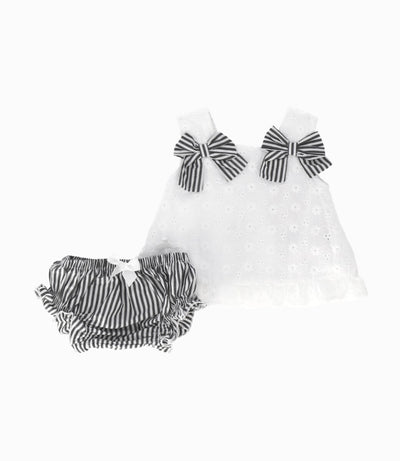 Conjunto Recién Nacida Floreado 0 meses / Negro