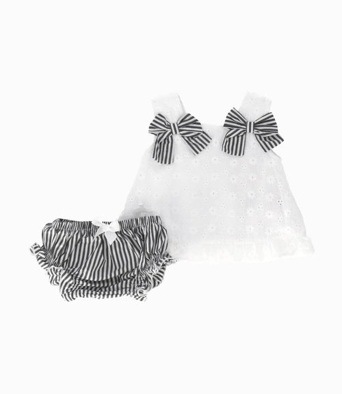 Conjunto Recién Nacida Floreado 0 meses / Negro