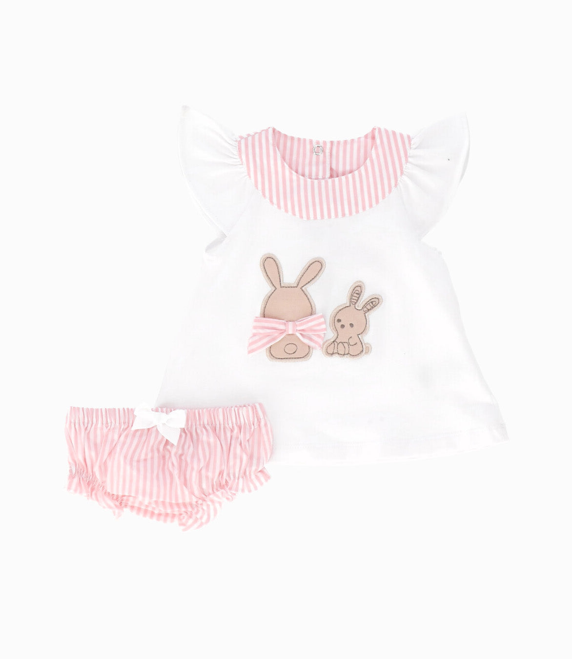 Conjunto Recién Nacida Con Conejos 0 meses / Rosado