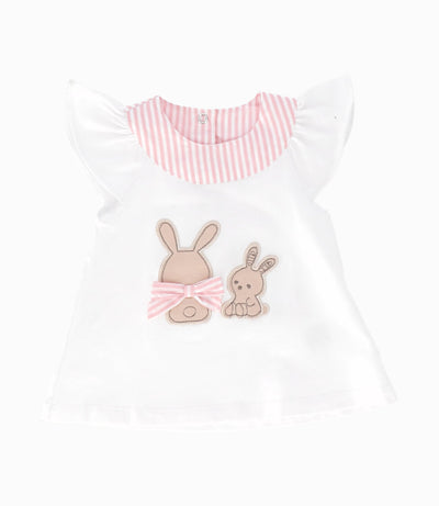 Conjunto Recién Nacida Con Conejos 0 meses / Rosado