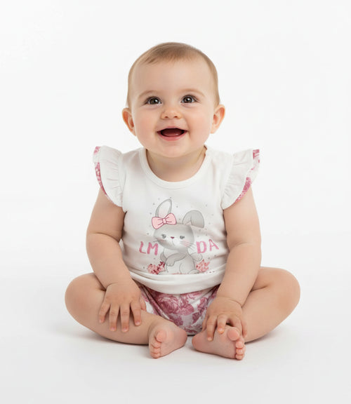 Conjunto Recién Nacida De Polera Y Calzón