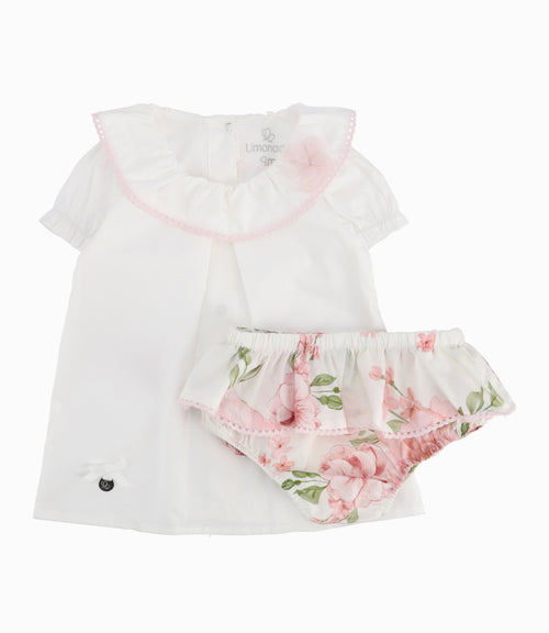 Conjunto Recién Nacida Floreado 0 meses / Palo Rosa