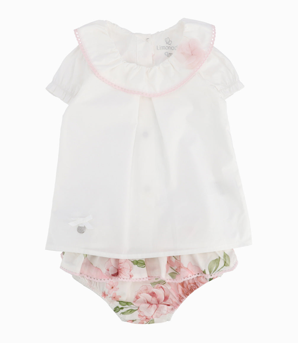 Conjunto Recién Nacida Floreado 0 meses / Palo Rosa