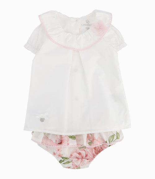 Conjunto Recién Nacida Floreado 0 meses / Palo Rosa