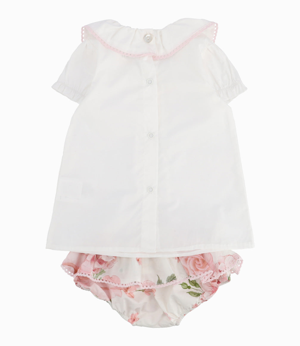 Conjunto Recién Nacida Floreado 0 meses / Palo Rosa