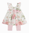 Conjunto Recién Nacida De Vestido Y Calzas