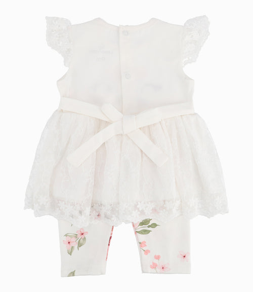 Conjunto Recién Nacida De Vestido Y Calzas