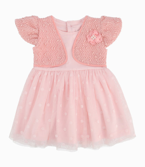 Conjunto Recién Nacida De Vestido Y Calzas