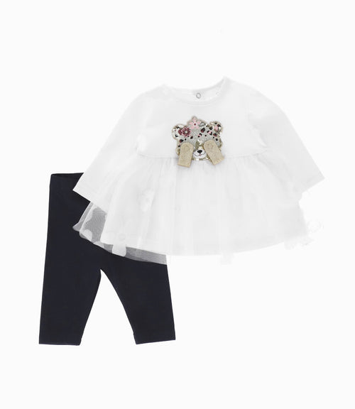 Conjunto recién nacida con tul 0 meses / Blanco