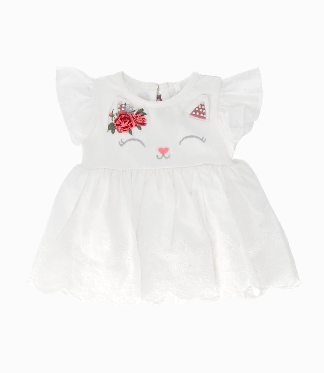 Conjunto Recién nacida con gato 0 meses / Blanco