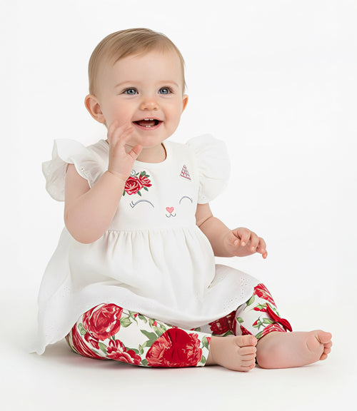 Conjunto Recién nacida con gato