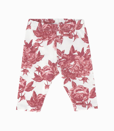 Conjunto Recién nacida con flores 0 meses / Palo Rosa