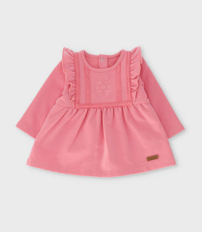 Conjunto recién nacida con vuelos bordados