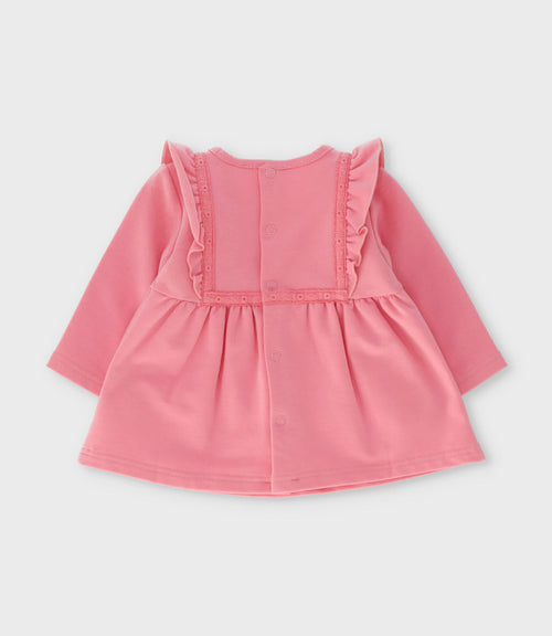 Conjunto recién nacida con vuelos bordados 0 meses / Coral