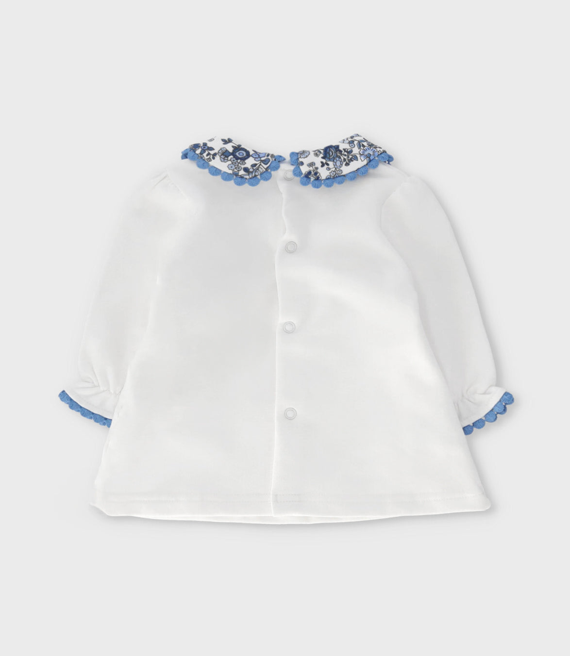 Conjunto recién nacida con flores y ciervos 0 meses / Celeste