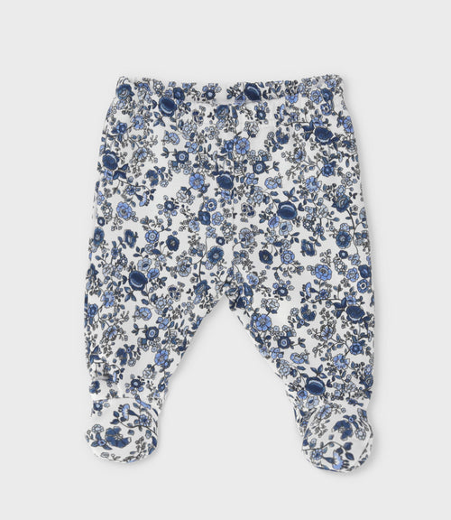 Conjunto recién nacida con flores y ciervos 0 meses / Celeste