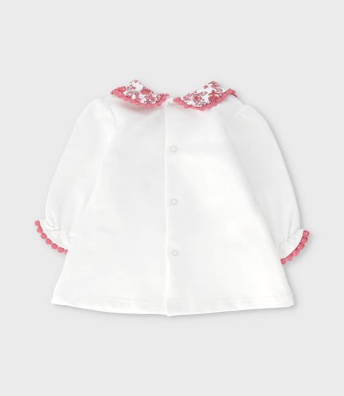 Conjunto recién nacida con flores y ciervos 0 meses / Coral