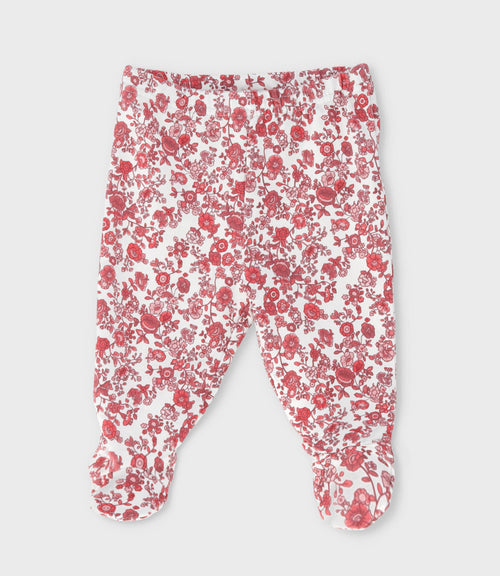 Conjunto recién nacida con flores y ciervos 0 meses / Coral