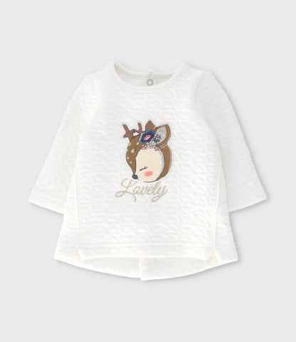 Conjunto recién nacida con ciervo y corazones