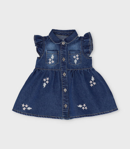 Conjunto recién nacida flores bordadas