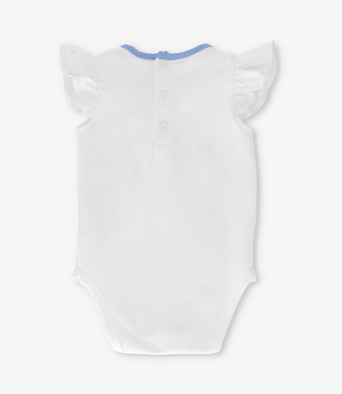 Conjunto recién nacida con flores y vuelos 0 meses / Celeste