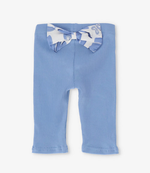 Conjunto recién nacida con flores y vuelos 0 meses / Celeste