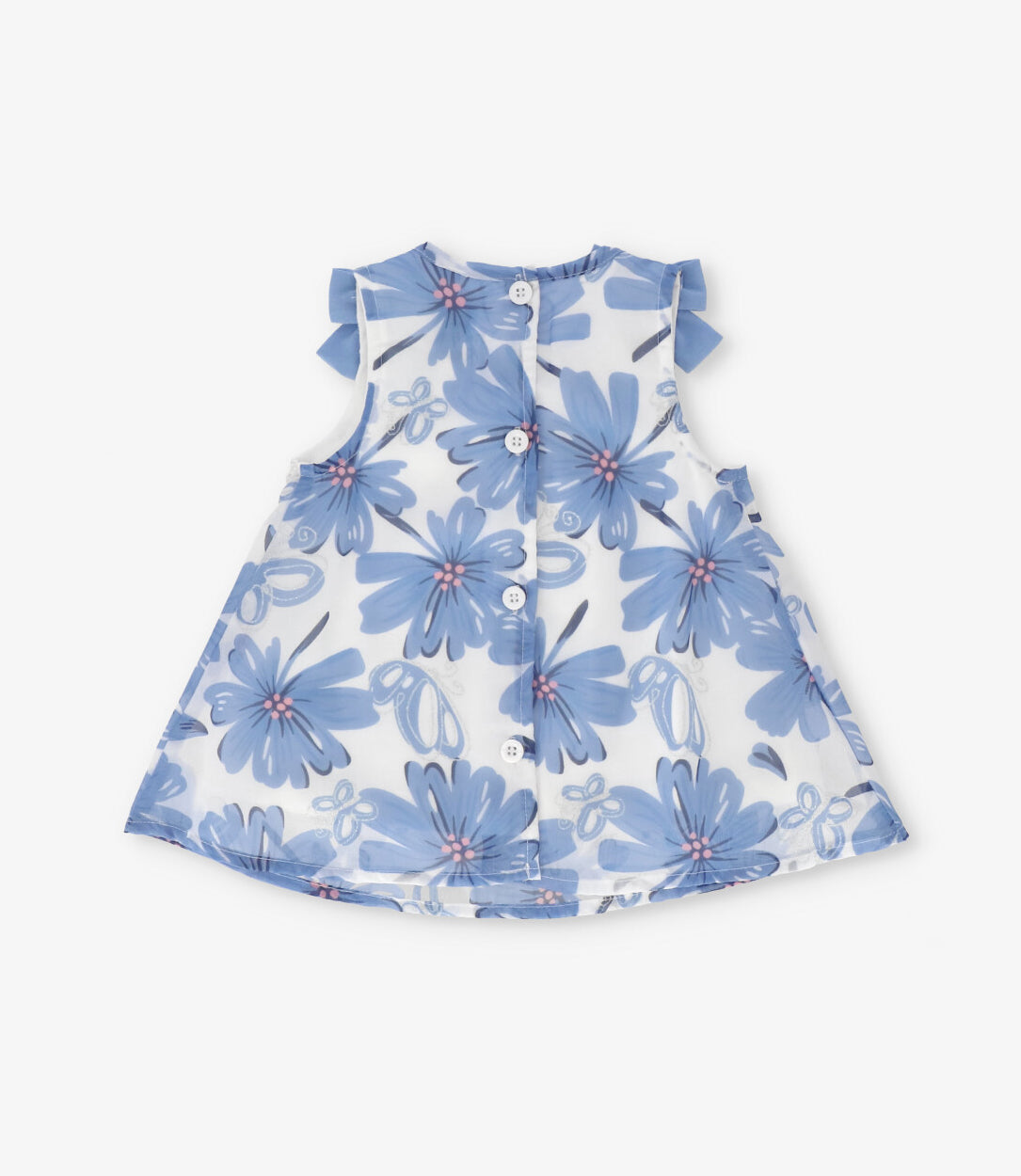 Conjunto recién nacida floreado 0 meses / Celeste