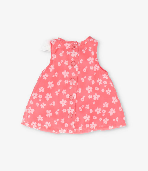 Conjunto recién nacida floreado 0 meses / Coral