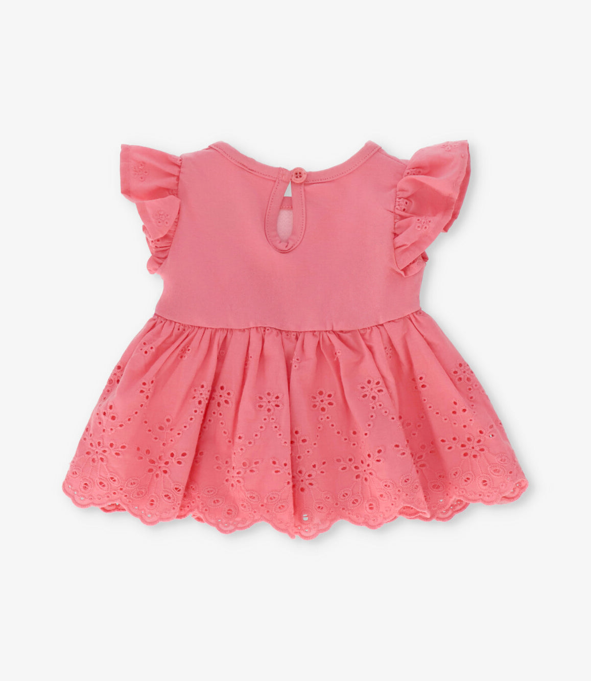 Conjunto recién nacida con flores y zorro 0 meses / Coral