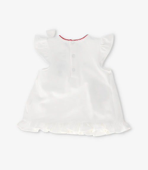 Conjunto recién nacida con lazo 0 meses / Crudo