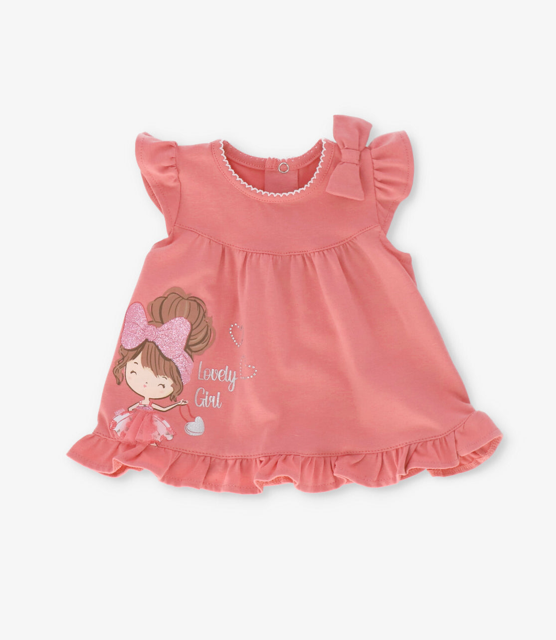 Conjunto recién nacida con flores 0 meses / Coral