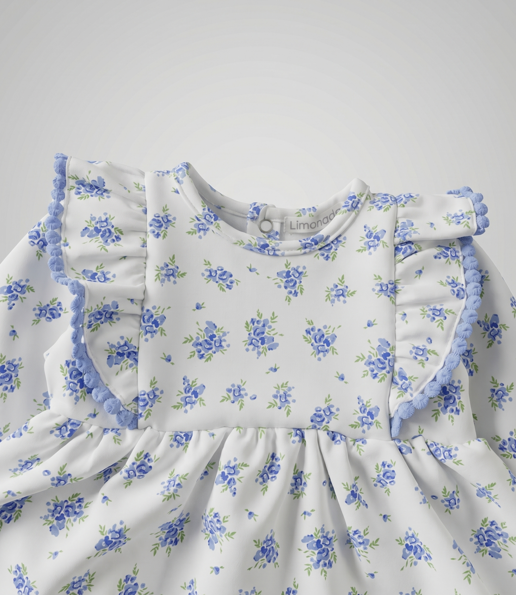Conjunto recién nacida floreado 0 meses / Celeste