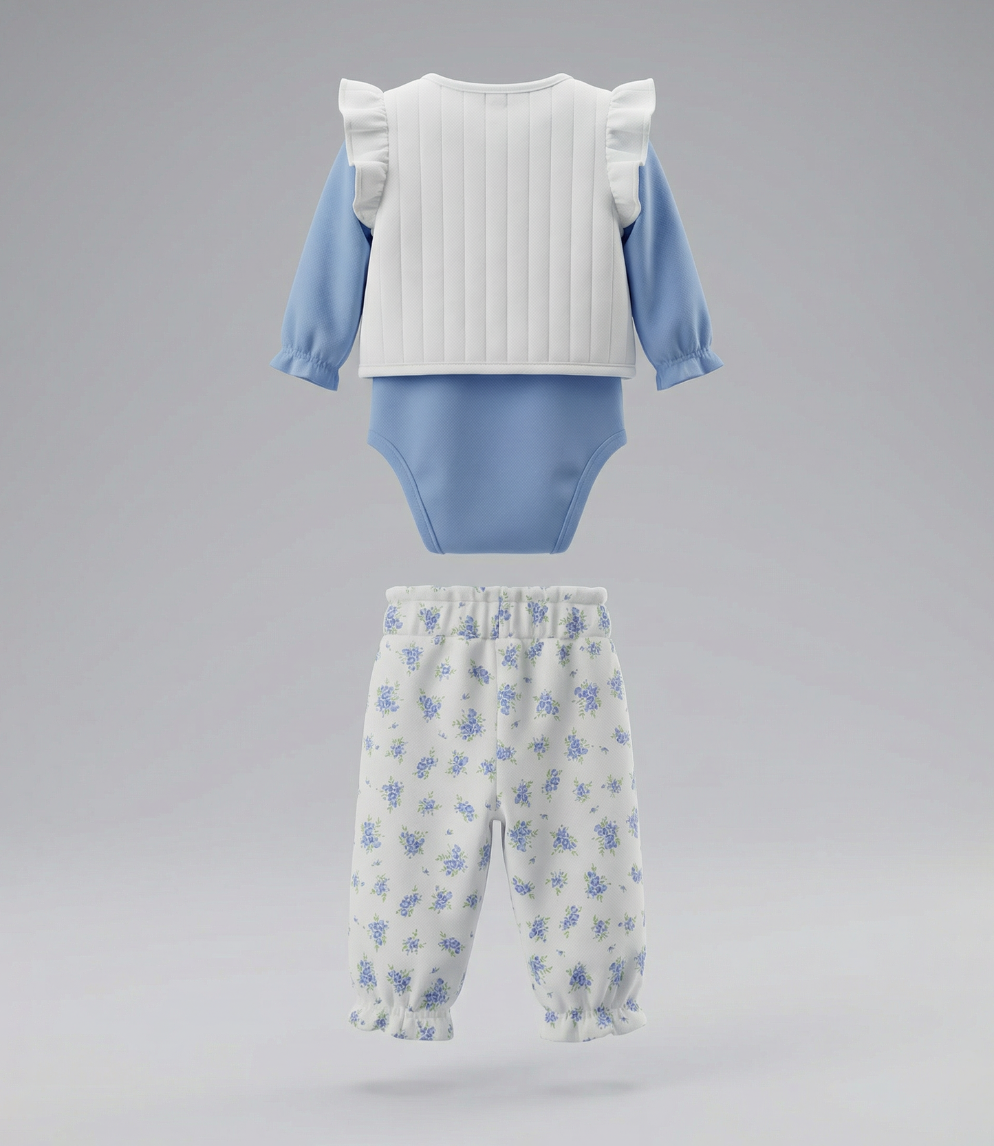 Conjunto recién nacida 3 piezas 0 meses / Crudo