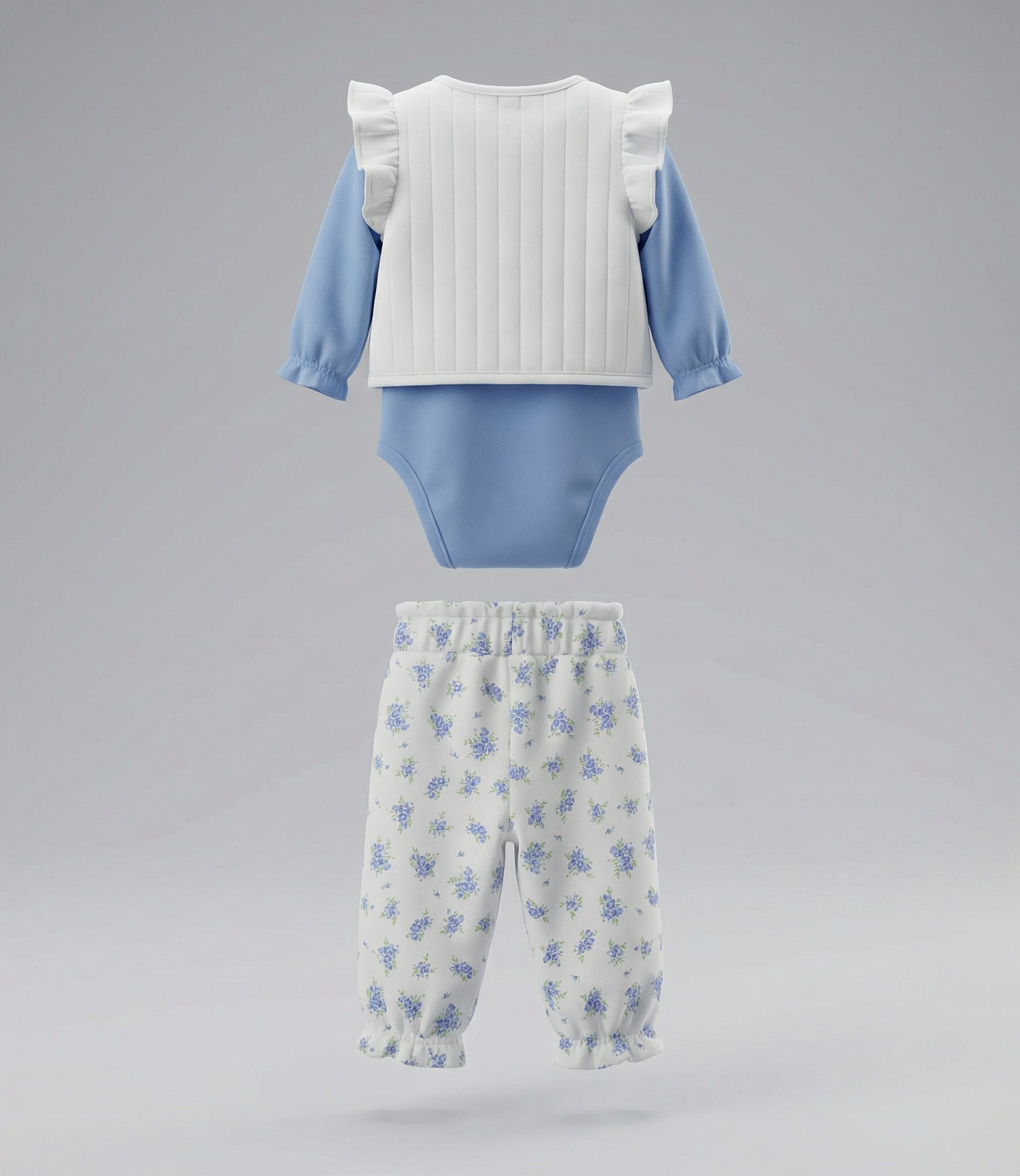 Conjunto recién nacida 3 piezas 0 meses / Crudo