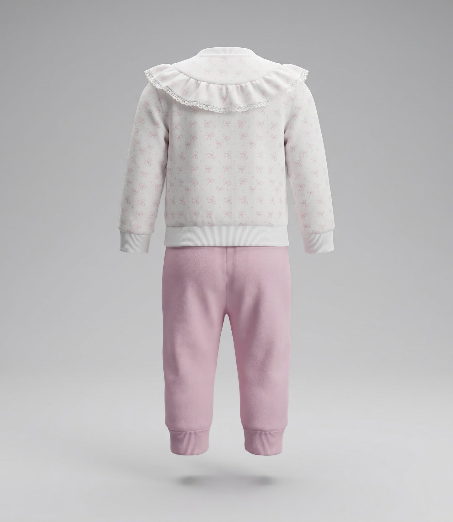 Conjunto recién nacida con lazos 0 meses / Crudo