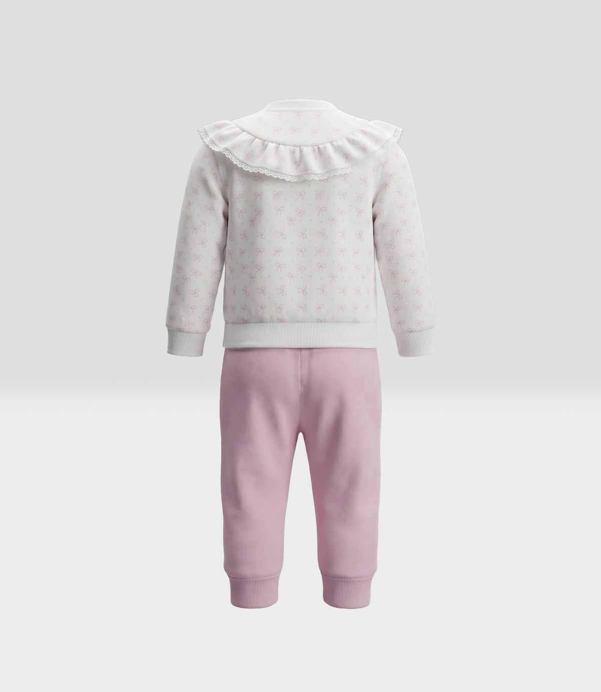 Conjunto recién nacida con lazos 0 meses / Crudo