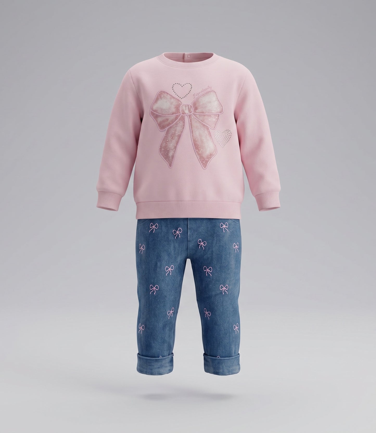 Conjunto recién nacida con lazos 0 meses / Rosado