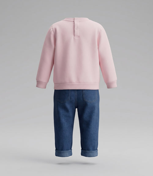 Conjunto recién nacida con lazos 0 meses / Rosado