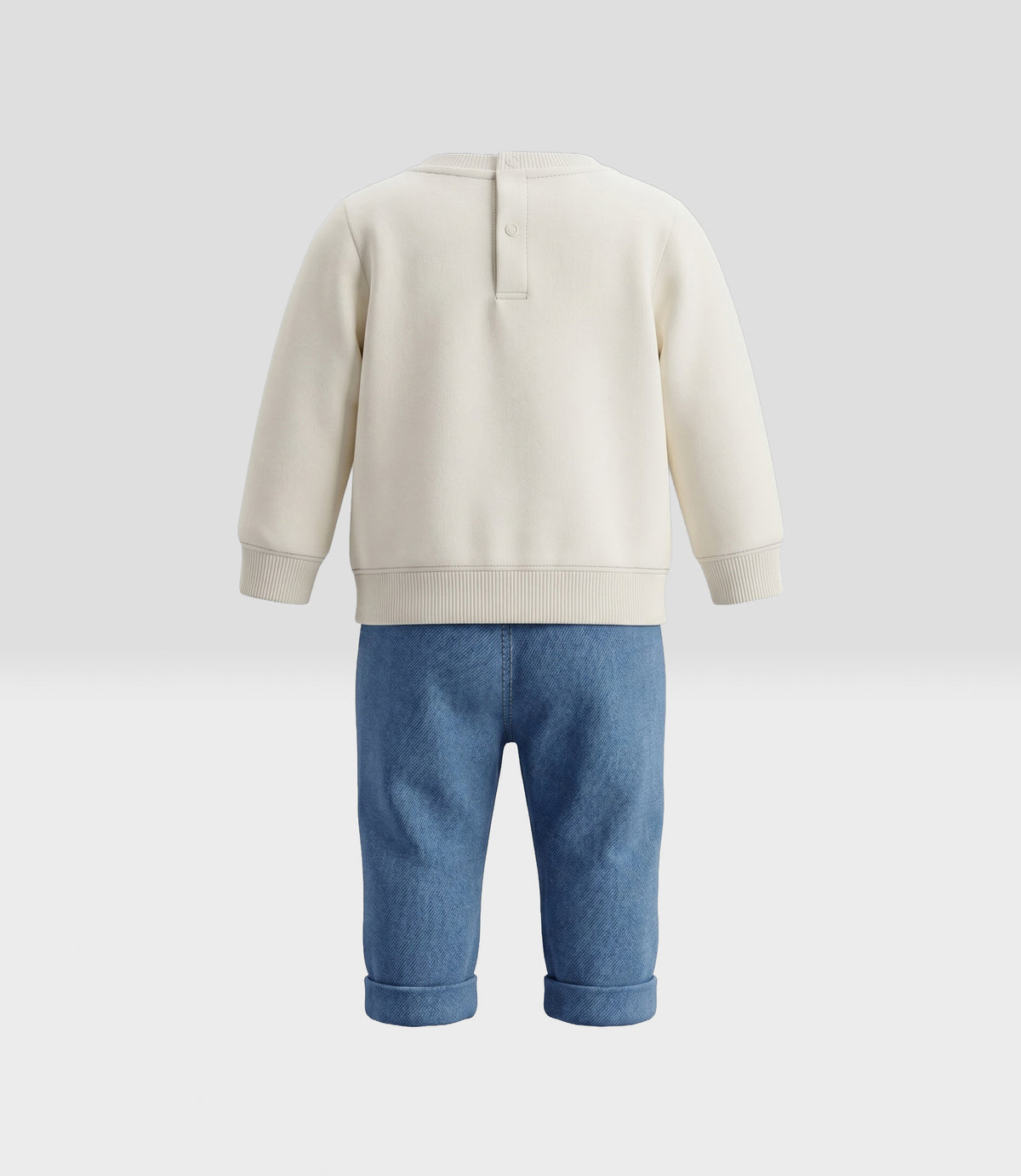 Conjunto recién nacida con lazos 0 meses / Crudo