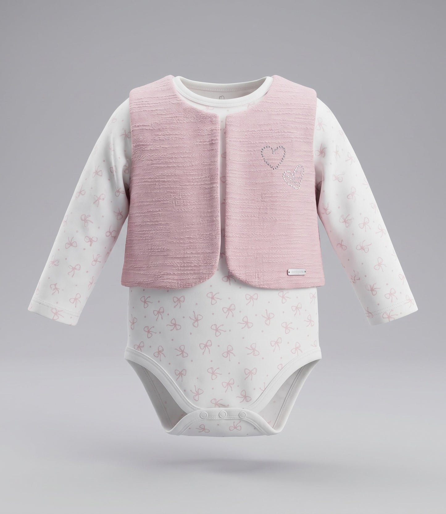 Conjunto recién nacida 3 piezas 0 meses / Rosado