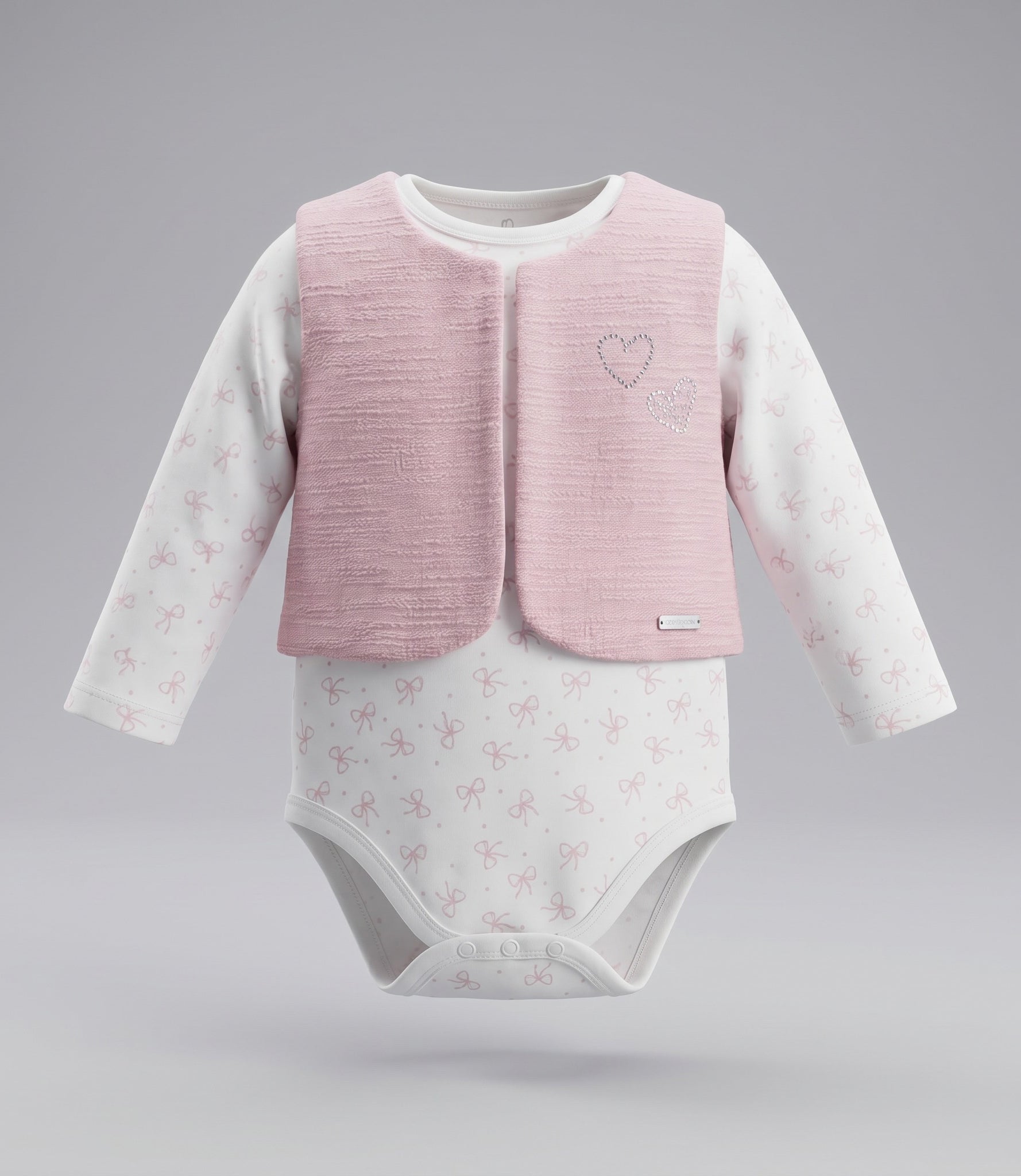 Conjunto recién nacida 3 piezas 0 meses / Rosado