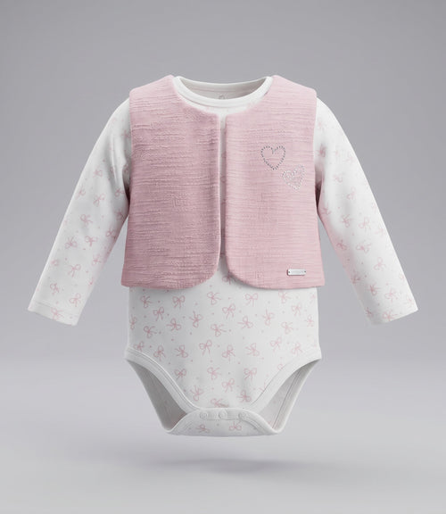 Conjunto recién nacida 3 piezas 0 meses / Rosado