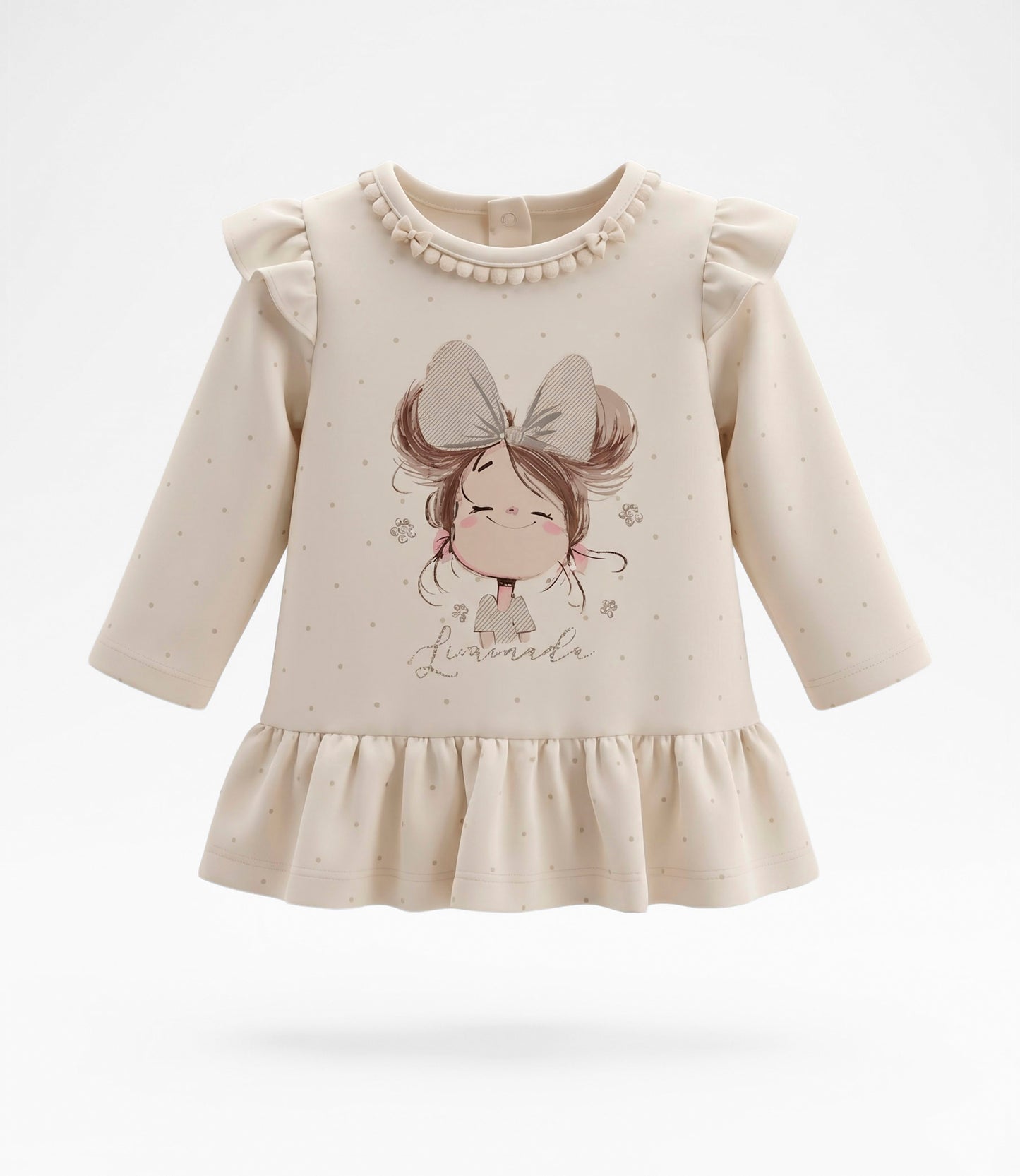 Conjunto recién nacida con puntos 0 meses / Beige